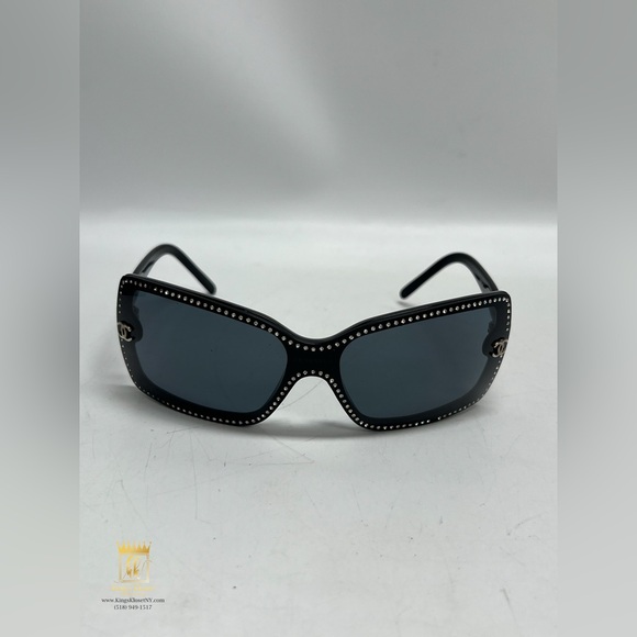 Chanel rhinestone studded sunglasses main image 4